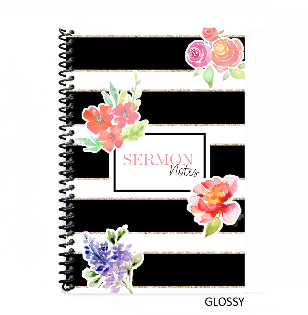 Sermon Notes Simple Minimal Blush Pink Calligraphy Notebook | Zazzle