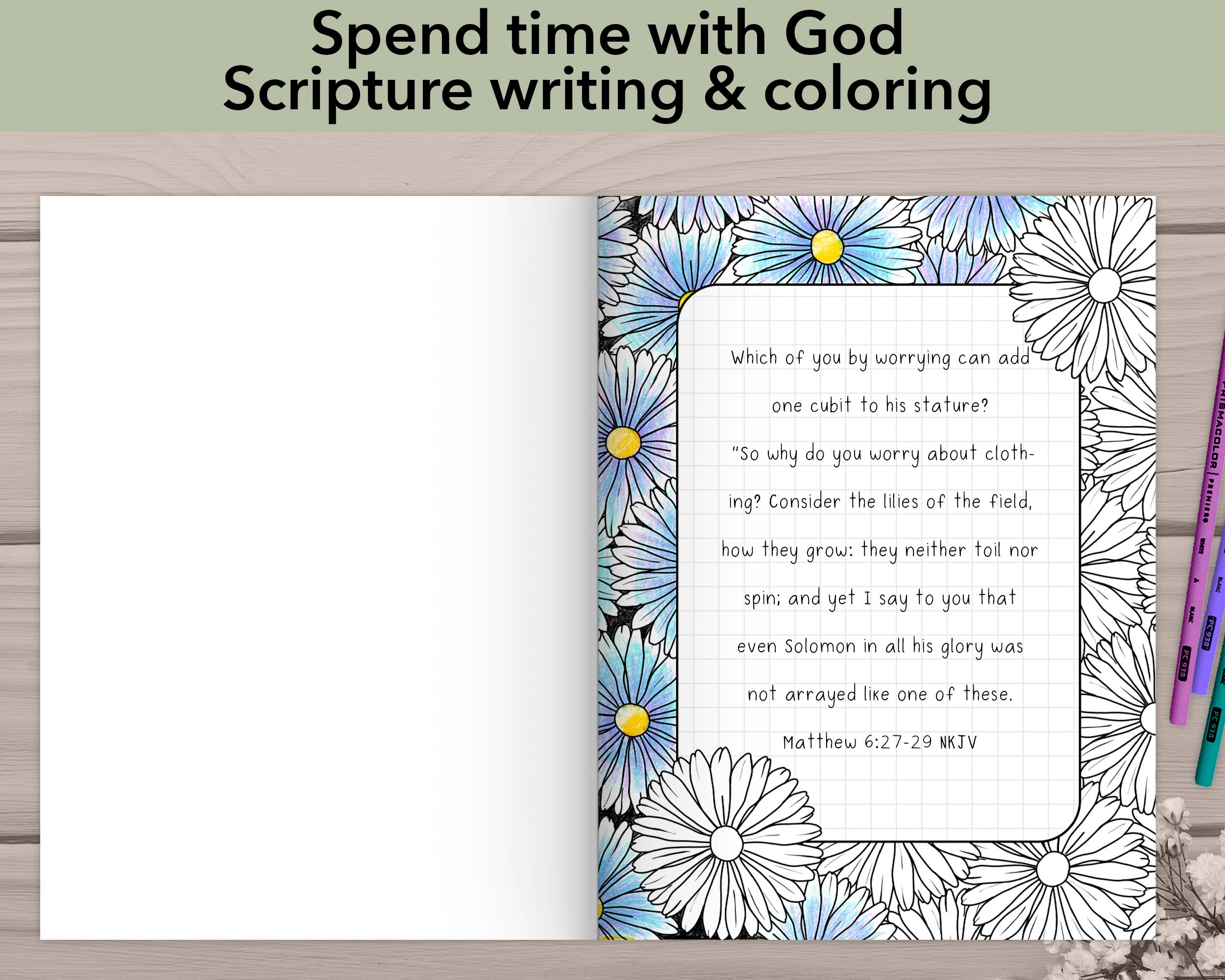 Scripture Writing Coloring Book for Adults