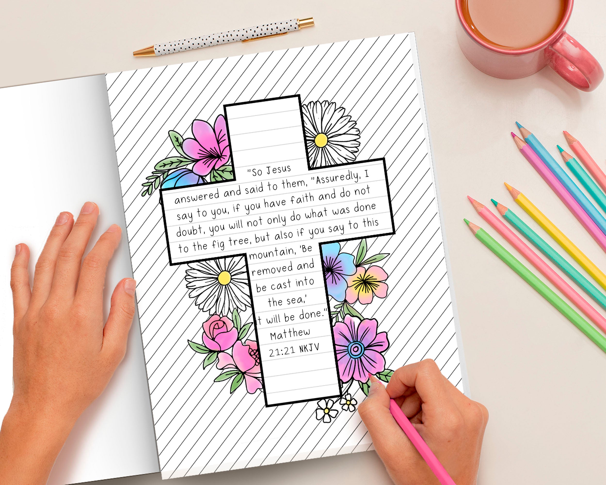 Scripture Writing Coloring Book for Adults