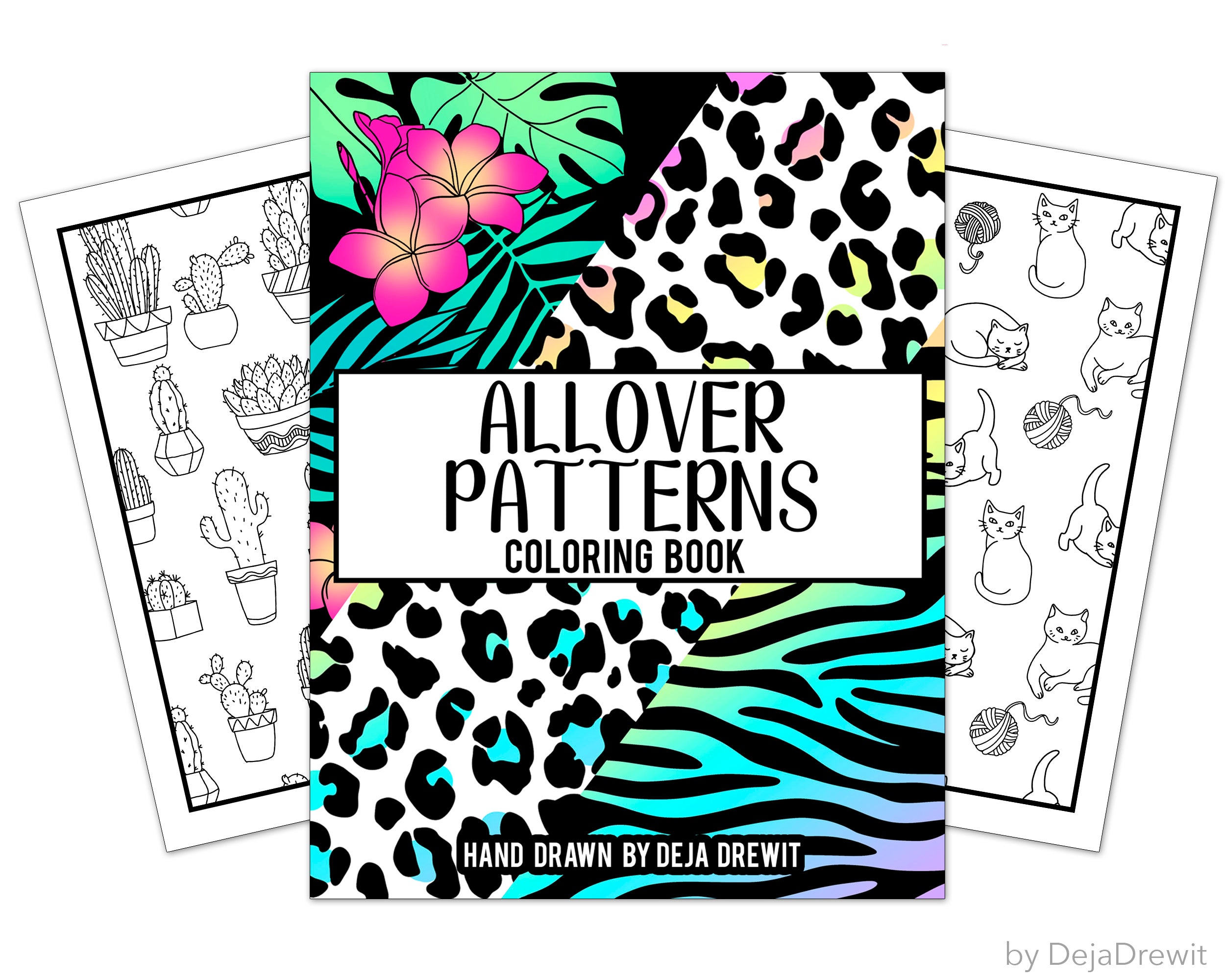 Allover Simple Patterns Coloring Book for Girls and Adults