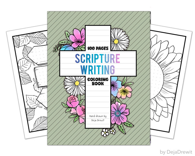 Scripture Writing Coloring Book for Adults