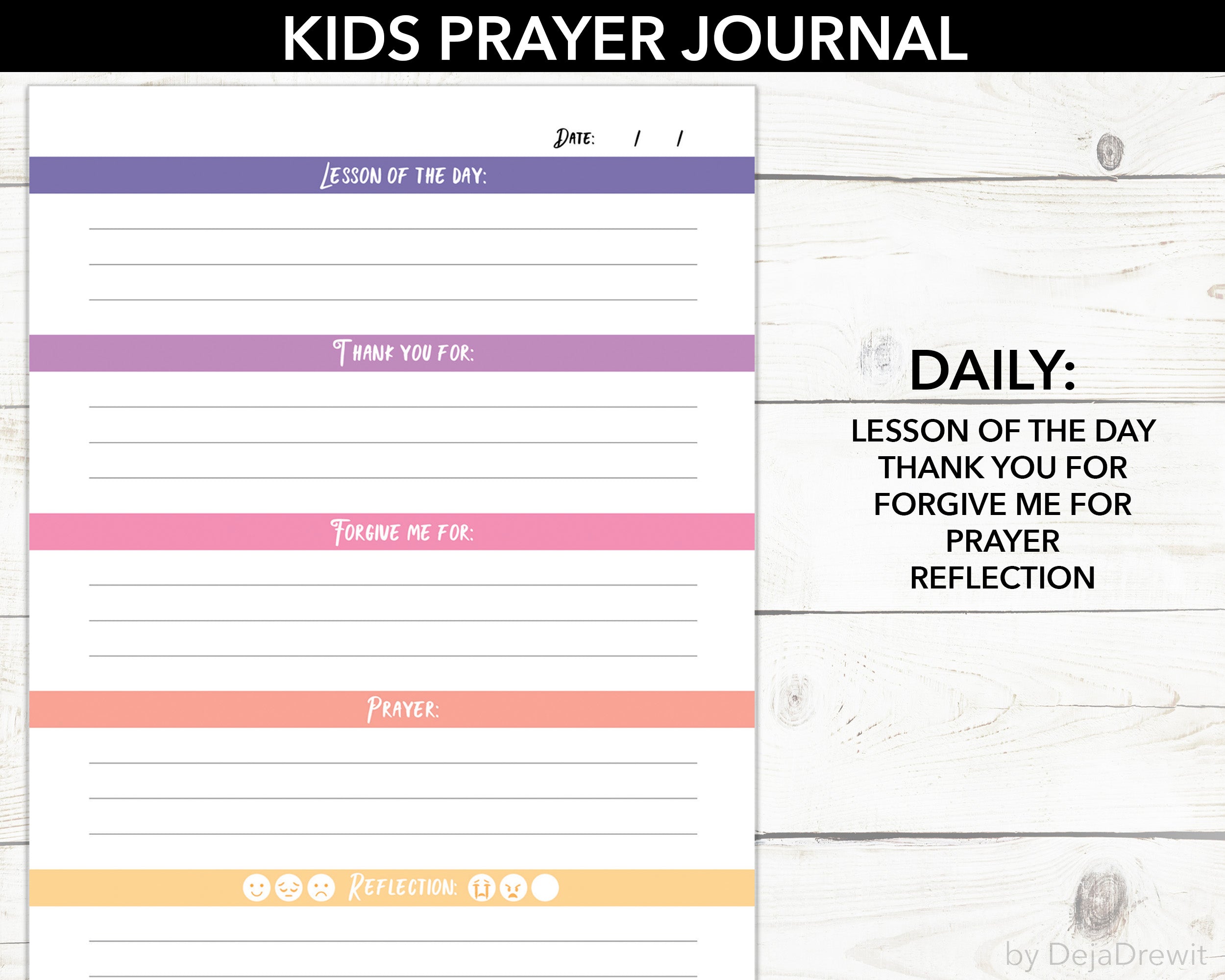 Kids Daily Prayer Journal